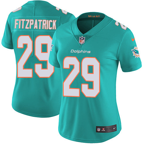 Nike Miami Dolphins #29 Minkah Fitzpatrick Aqua Green Team Color Women's Stitched NFL Vapor Untouchable Limited Jersey Womens