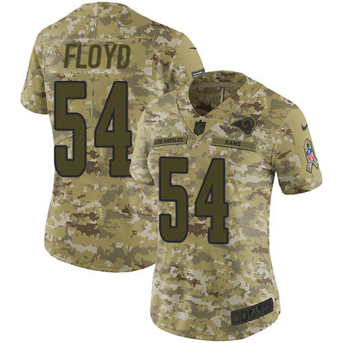 Nike Los Angeles Rams #54 Leonard Floyd Camo Women's Stitched NFL Limited 2018 Salute To Service Jersey Womens