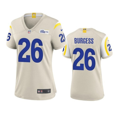 Los Angeles Los Angeles Rams #26 Terrell Burgess Women's Nike Game NFL Jersey - Bone Womens