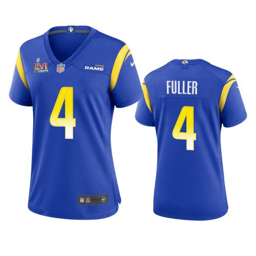 Los Angeles Los Angeles Rams #4 Jordan Fuller Women's Super Bowl LVI Patch Nike Game NFL Jersey - Royal Womens