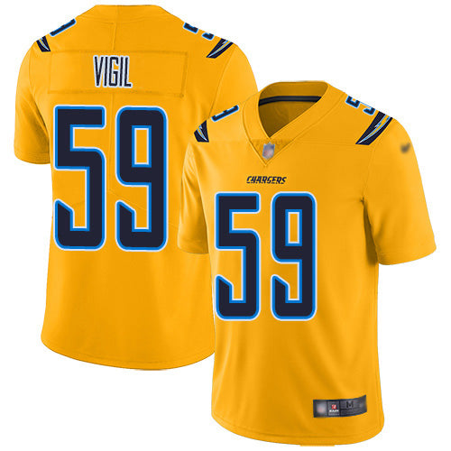 Nike Los Angeles Chargers #59 Nick Vigil Gold Youth Stitched NFL Limited Inverted Legend Jersey Youth