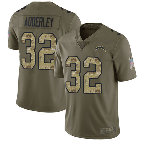 Nike Los Angeles Chargers #32 Nasir Adderley Olive/Camo Youth Stitched NFL Limited 2017 Salute to Service Jersey Youth