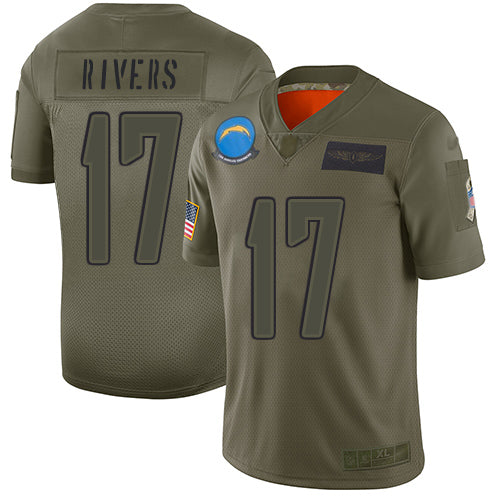 Nike Los Angeles Chargers #17 Philip Rivers Camo Youth Stitched NFL Limited 2019 Salute to Service Jersey Youth