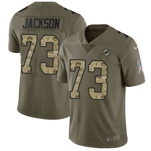 Nike Miami Dolphins #73 Austin Jackson Olive/Camo Youth Stitched NFL Limited 2017 Salute To Service Jersey Youth