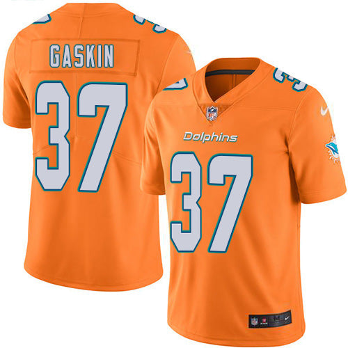 Nike Miami Dolphins #37 Myles Gaskin Orange Green Youth Stitched NFL Limited Rush Jersey Youth