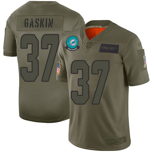 Nike Miami Dolphins #37 Myles Gaskin Camo Youth Stitched NFL Limited 2019 Salute To Service Jersey Youth