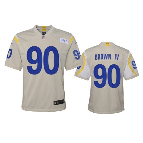 Los Angeles Los Angeles Rams #90 Earnest Brown IV Youth Nike Game NFL Jersey - Bone Youth