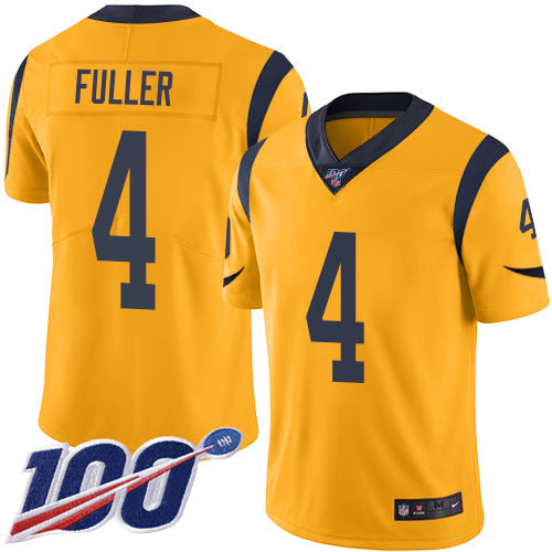 Nike Los Angeles Rams #4 Jordan Fuller Gold Youth Stitched NFL Limited Rush 100th Season Jersey Youth