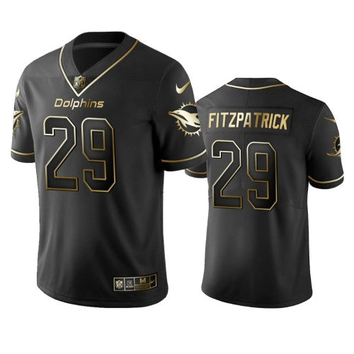 Miami Dolphins #29 Minkah Fitzpatrick Men's Stitched NFL Vapor Untouchable Limited Black Golden Jersey Men's