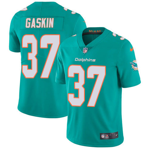 Nike Miami Dolphins #37 Myles Gaskin Aqua Green Team Color Men's Stitched NFL Vapor Untouchable Limited Jersey Men's