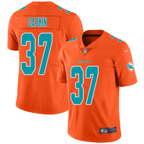 Nike Miami Dolphins #37 Myles Gaskin Orange Men's Stitched NFL Limited Inverted Legend Jersey Men's