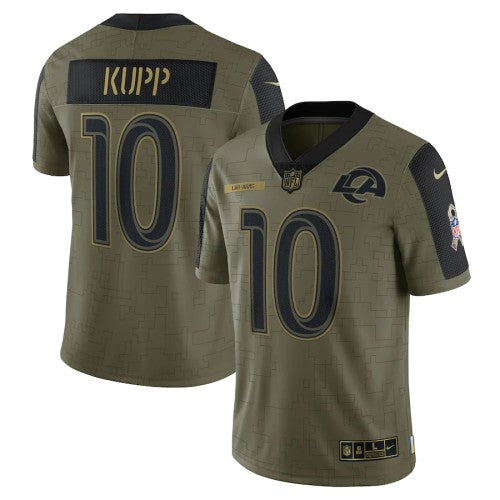 Los Angeles Los Angeles Rams #10 Cooper Kupp Olive Nike 2021 Salute To Service Limited Player Jersey Men's