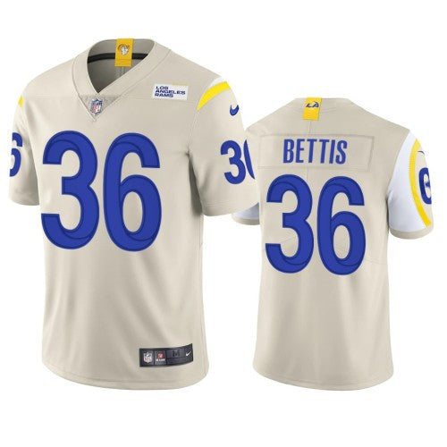 Los Angeles Los Angeles Rams #36 Jerome Bettis Men's Nike Vapor Limited NFL Jersey - Bone Men's