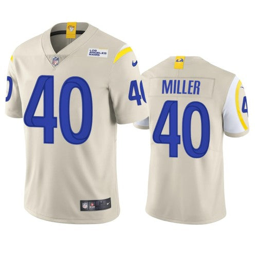 Los Angeles Los Angeles Rams #40 Von Miller Men's Nike Vapor Limited NFL Jersey - Bone Men's